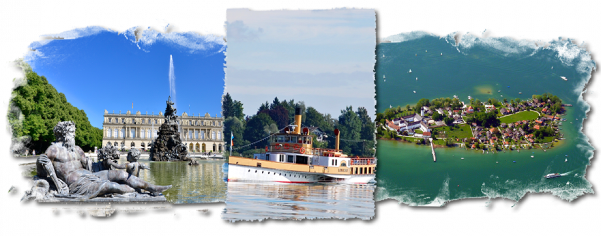 Collage von Bildern vom Chiemsee
